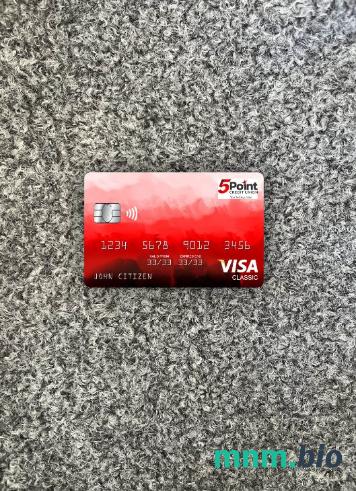 USA Texas 5Point Credit Union bank visa classic card wygląd fotograficzny skan PSD + zdjęcie